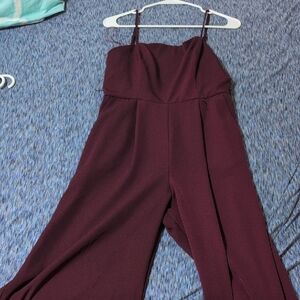 Nine West Deep Burgundy Jumpsuit